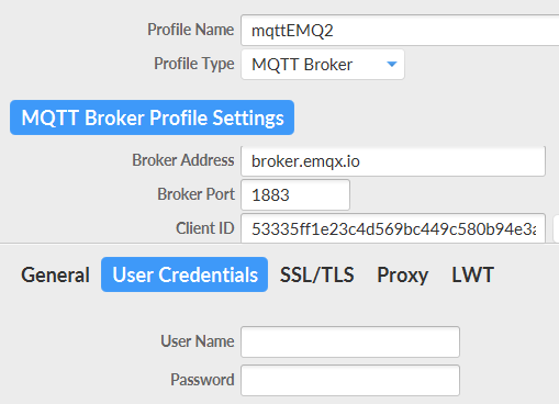 MQTT 通信实验操作界面