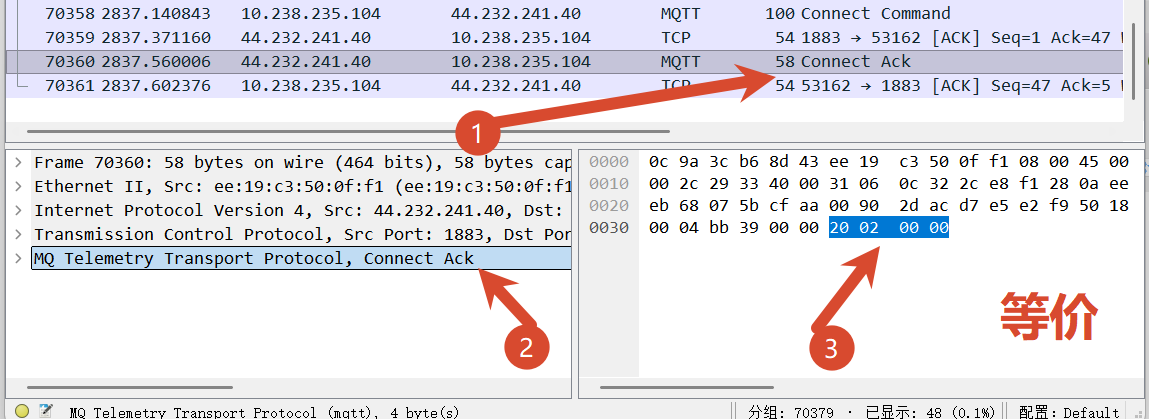 Connect Ack 抓包内容